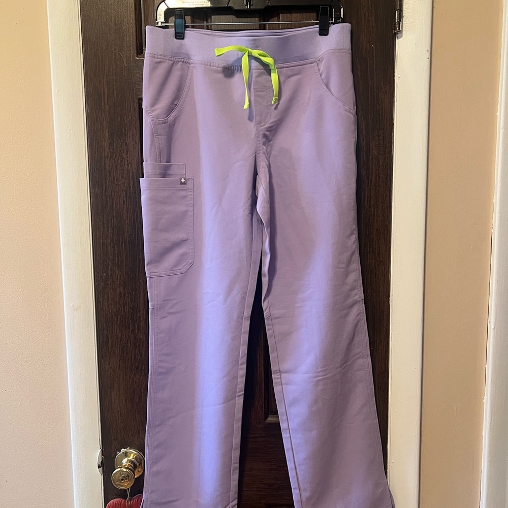 Figs Kade Cargo Pants in Lavender Dew and Lilac Dawn